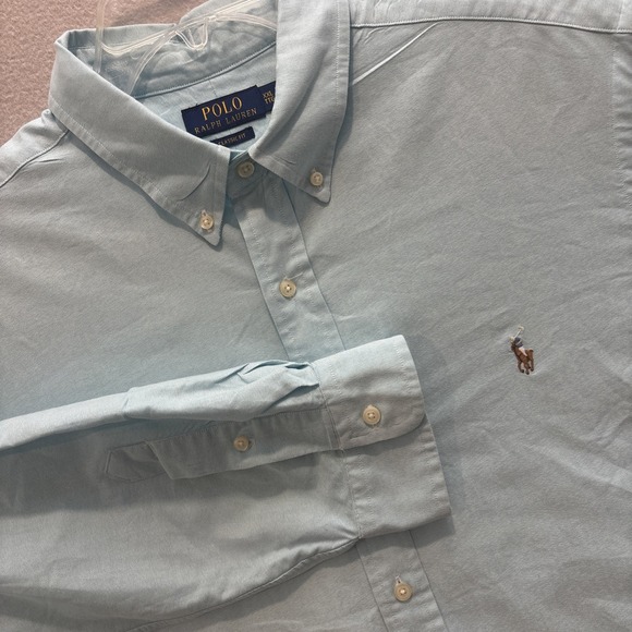Polo Ralph Lauren Other - Polo Ralph Lauren XXL Turquoise Blue Pony Mens Button Down Shirt EUC & Fast Ship